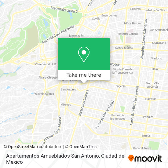 Apartamentos Amueblados San Antonio map
