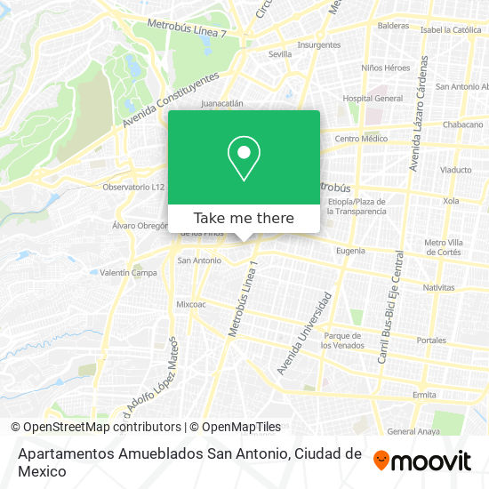 Mapa de Apartamentos Amueblados San Antonio