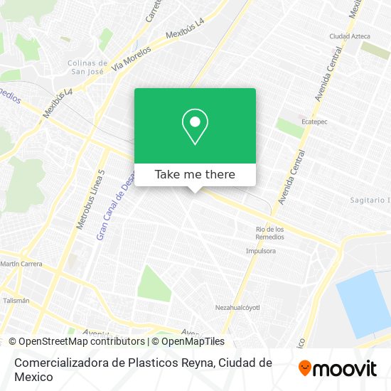 Mapa de Comercializadora de Plasticos Reyna