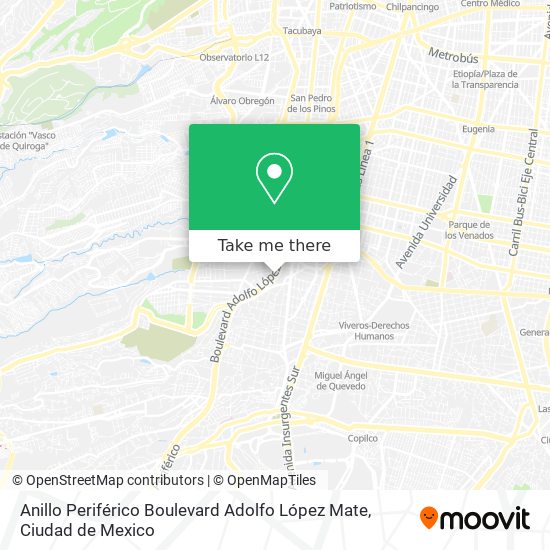 Anillo Periférico Boulevard Adolfo López Mate map