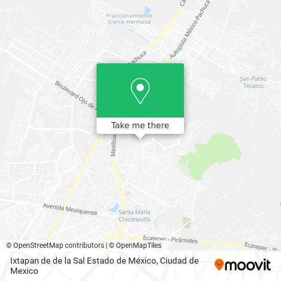 Ixtapan de de la Sal Estado de México map