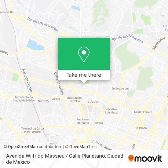 Mapa de Avenida Wilfrido Massieu / Calle Planetario
