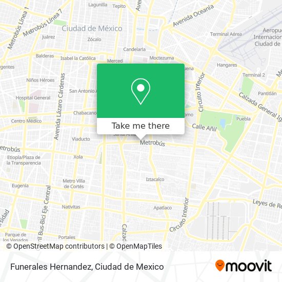 Mapa de Funerales Hernandez