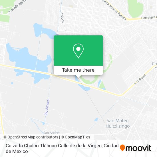 Calzada Chalco Tláhuac Calle de de la Virgen map