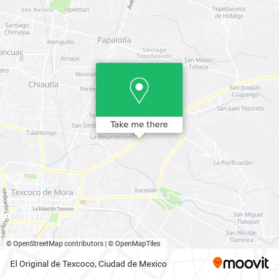 How to get to El Original de Texcoco in Papalotla by Bus or Metro?