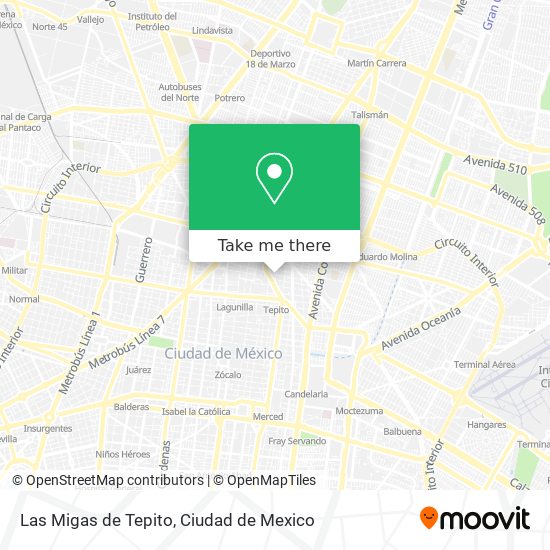 Las Migas de Tepito map
