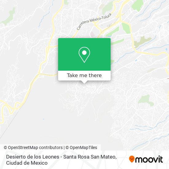 Desierto de los Leones - Santa Rosa San Mateo map