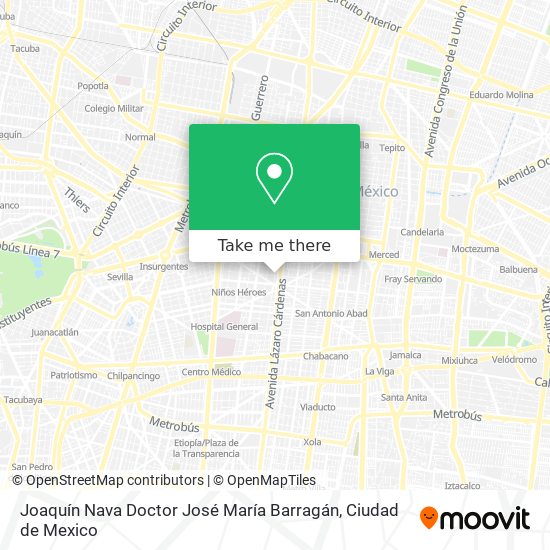 Joaquín Nava Doctor José María Barragán map