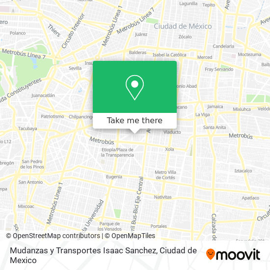 Mudanzas y Transportes Isaac Sanchez map