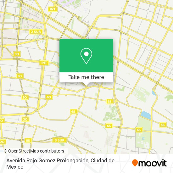 Avenida Rojo Gómez Prolongación map