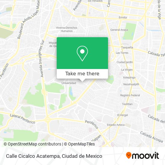 Calle Cicalco Acatempa map