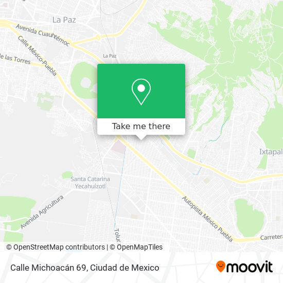 Mapa de Calle Michoacán 69