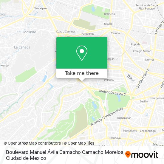 Mapa de Boulevard Manuel Ávila Camacho Camacho Morelos
