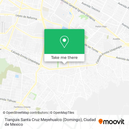 Tianguis Santa Cruz Meyehualco (Domingo) map