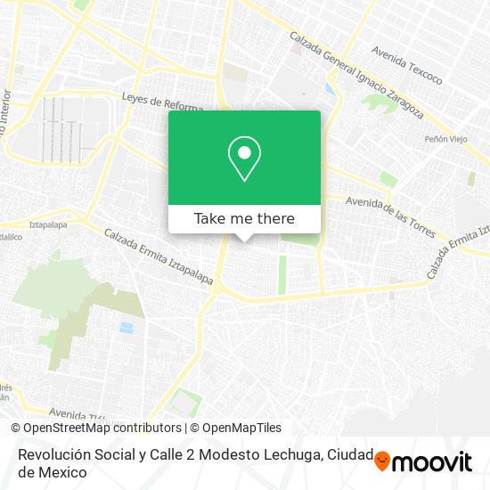 Revolución Social y Calle 2 Modesto Lechuga map