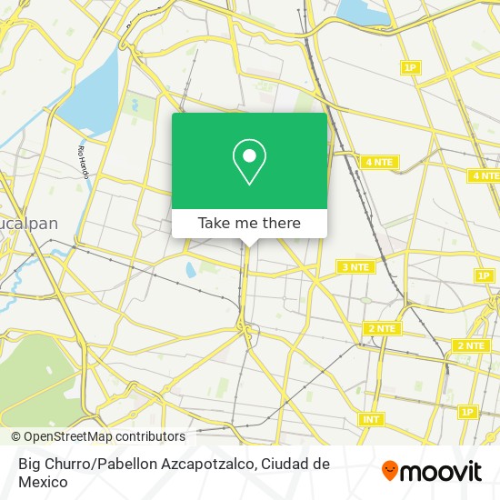 Mapa de Big Churro / Pabellon Azcapotzalco