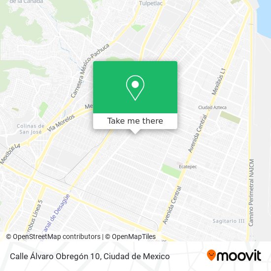 Mapa de Calle Álvaro Obregón 10