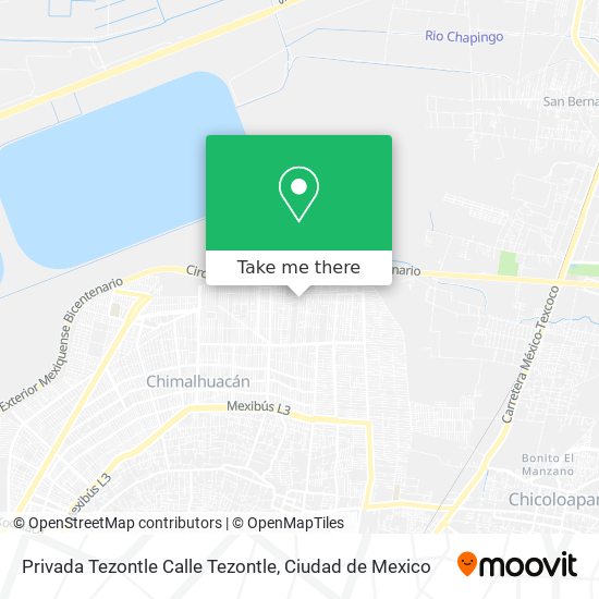 Privada Tezontle Calle Tezontle map