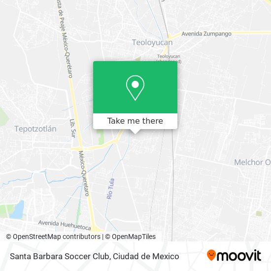 How to get to Santa Barbara Soccer Club in Coyotepec by Bus or Train?