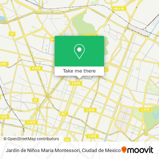 Mapa de Jardin de Niños Maria Montessori