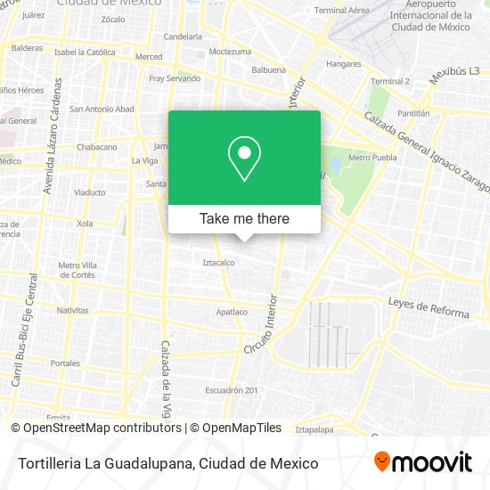 Tortilleria La Guadalupana map