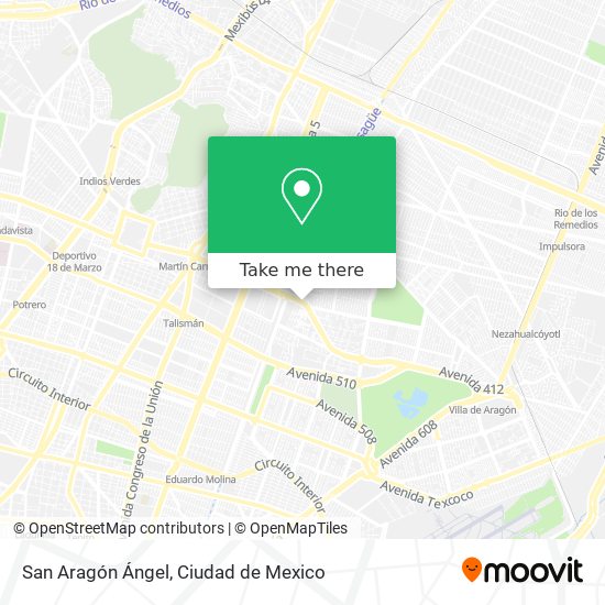 San Aragón Ángel map