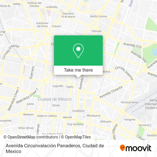 Avenida Circunvalación Panaderos map