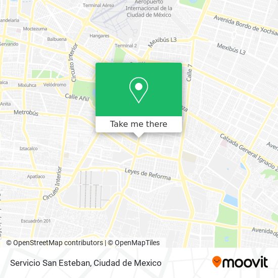 Servicio San Esteban map