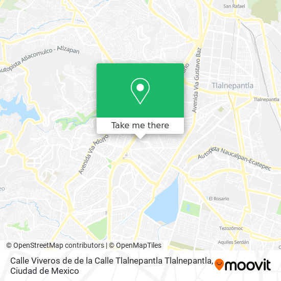 Mapa de Calle Viveros de de la Calle Tlalnepantla Tlalnepantla