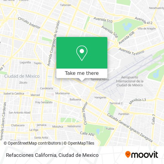 Refacciones California map