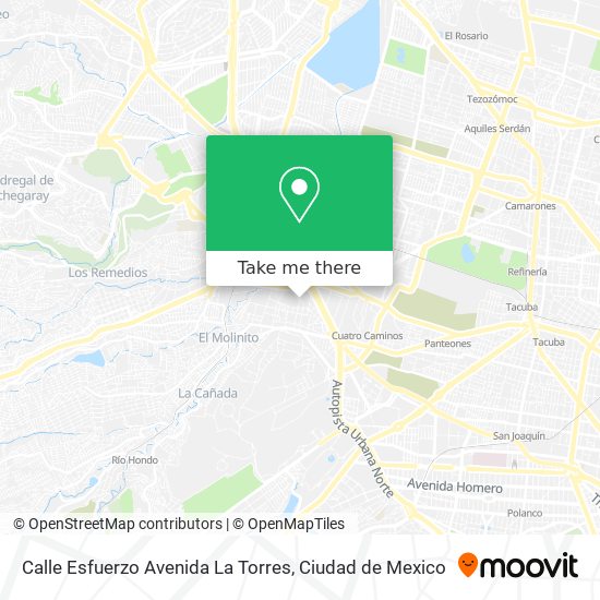 Mapa de Calle Esfuerzo Avenida La Torres