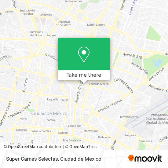 Super Carnes Selectas map