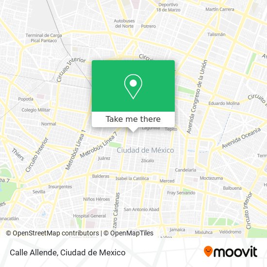 Mapa de Calle Allende
