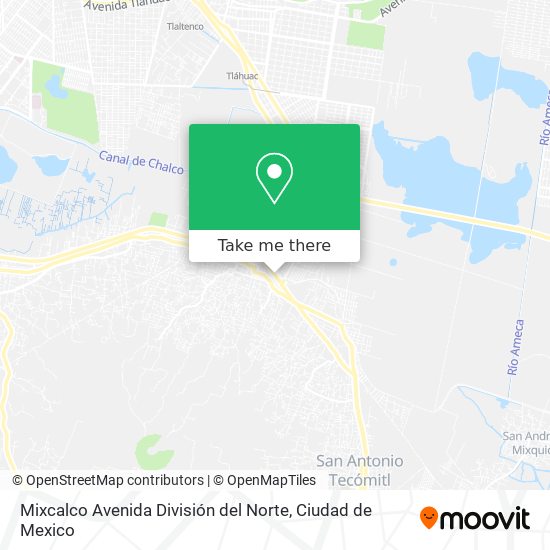 Mixcalco Avenida División del Norte map