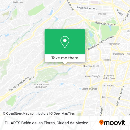 PILARES Belén de las Flores map