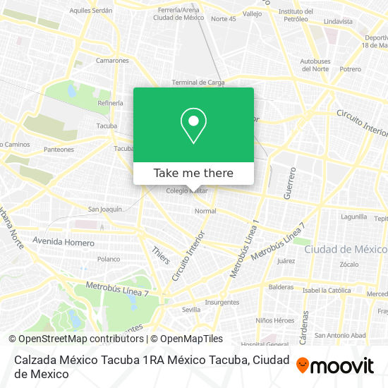 Calzada México Tacuba 1RA México Tacuba map