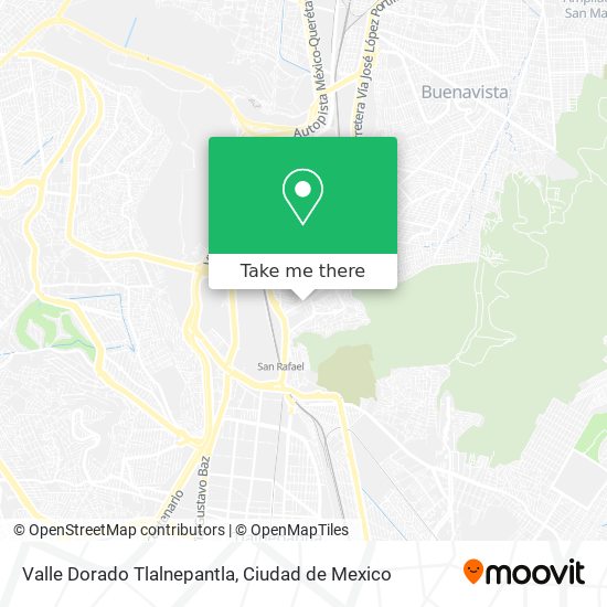 Mapa de Valle Dorado Tlalnepantla