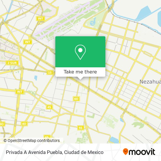 Privada A Avenida Puebla map
