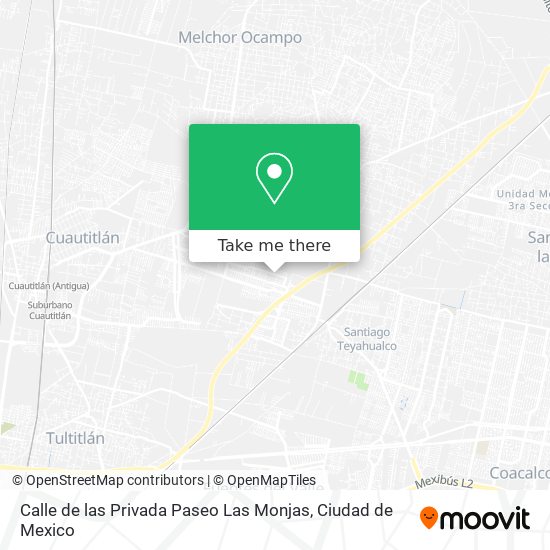 Calle de las Privada Paseo Las Monjas map