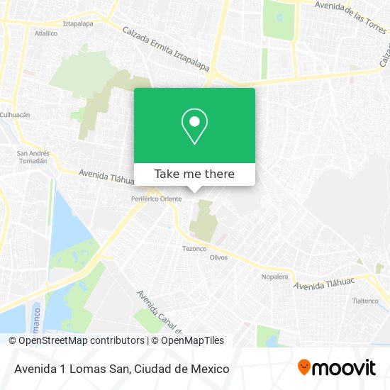 Avenida 1 Lomas San map