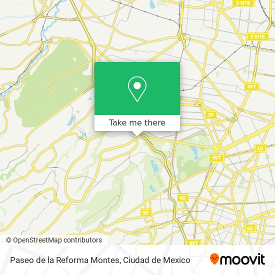 Mapa de Paseo de la Reforma Montes