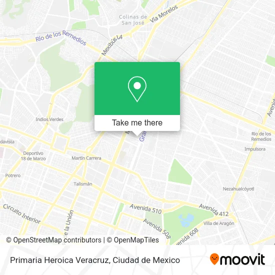 Mapa de Primaria Heroica Veracruz
