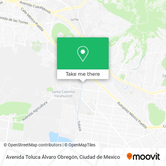 Avenida Toluca Álvaro Obregón map