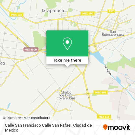 Calle San Francisco Calle San Rafael map