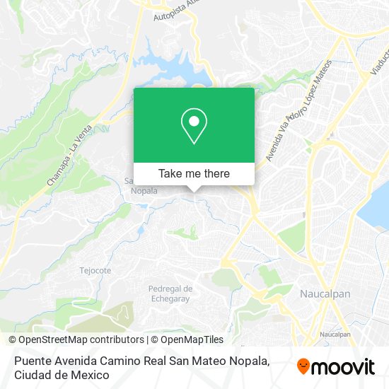 Puente Avenida Camino Real San Mateo Nopala map