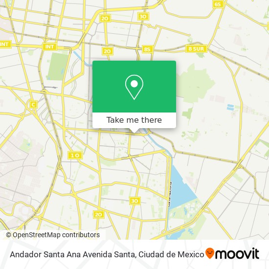 Andador Santa Ana Avenida Santa map