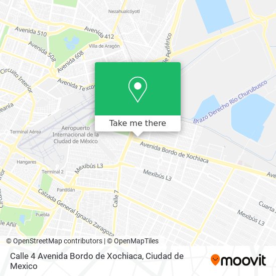 Calle 4 Avenida Bordo de Xochiaca map