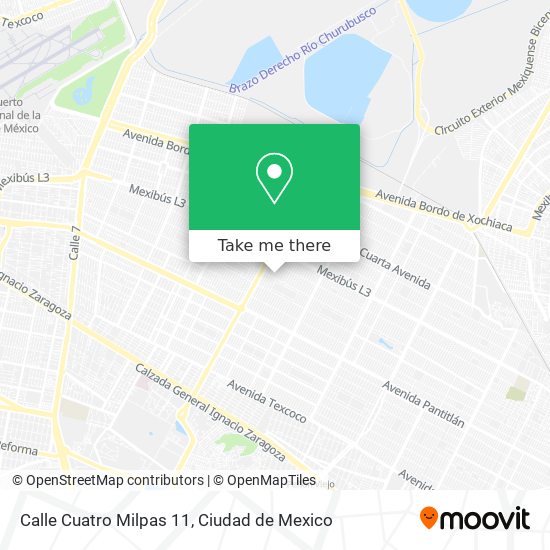 Mapa de Calle Cuatro Milpas 11