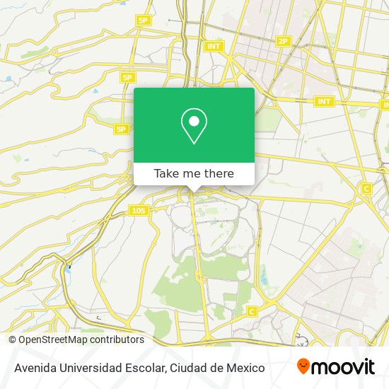 Mapa de Avenida Universidad Escolar