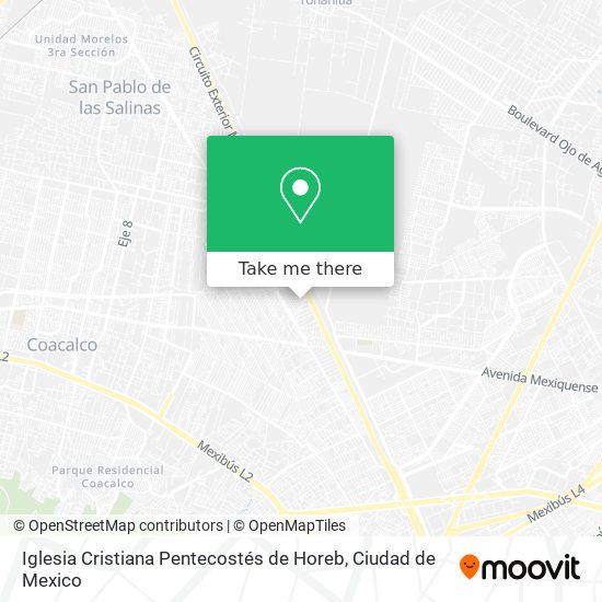 Mapa de Iglesia Cristiana Pentecostés de Horeb